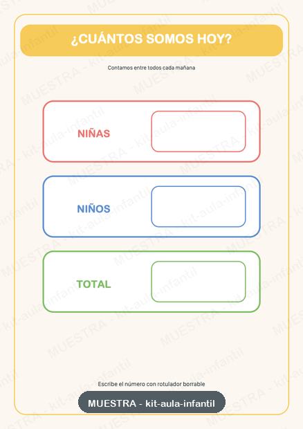 Lámina de cuántos somos