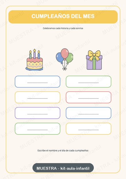 Lámina de cumpleaños